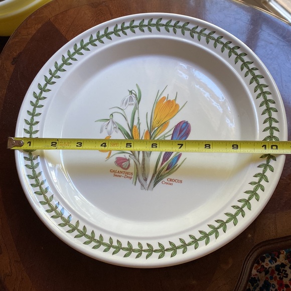 2 Portmeirion dinner plates 10.5” in 1.5” deep pasta GALANTHUS CROCUS England - Picture 7 of 12